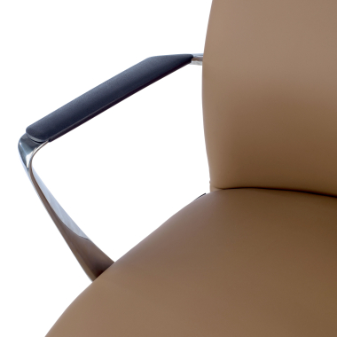 office chair beige low back synthetic leather fixed armrests 6