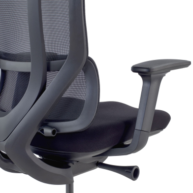 ergonomic chair black aeroflow black frame mesh 3d adjustable armrests double lumbar support headrest 8