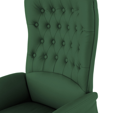 office chair green ankara synthetic leather upholstered armrests 3