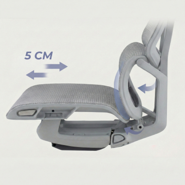 ergonomic chair white grey aerofit white frame mesh 4d adjustable armrests double lumbar support headrest 11