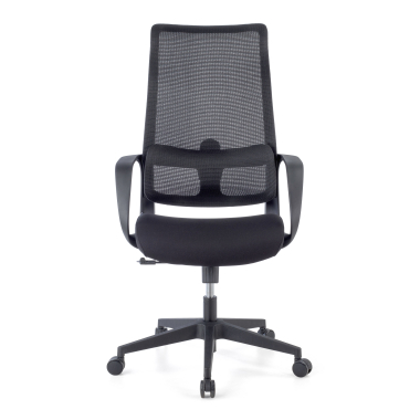 office chair black axis mesh fixed armrests 3
