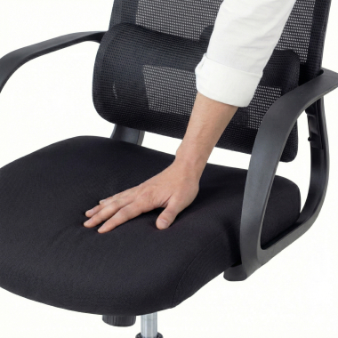office chair black axis mesh fixed armrests 6