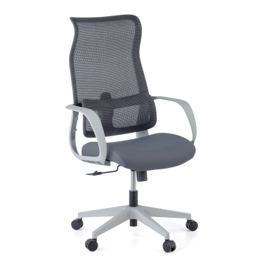 office chair white grey axis mesh fixed armrests 1