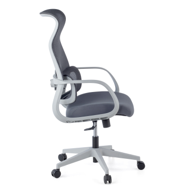 office chair white grey axis mesh fixed armrests 8
