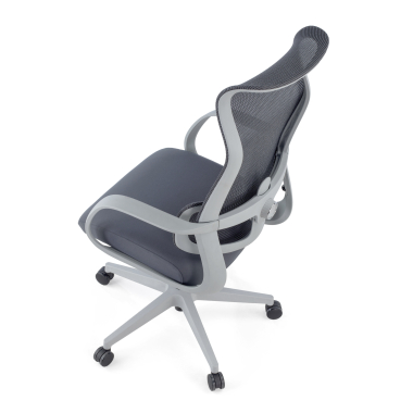 office chair white grey axis mesh fixed armrests 13