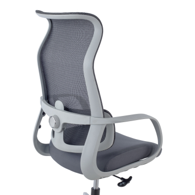 office chair white grey axis mesh fixed armrests 5