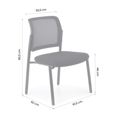 visitor chair blue without arms mesh no armrests 11