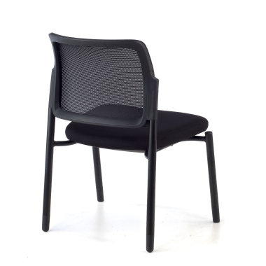 visitor chair black without arms mesh no armrests 6