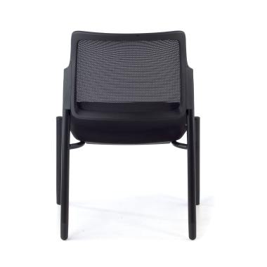 visitor chair black without arms mesh no armrests 7
