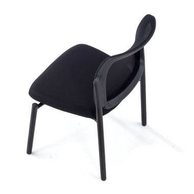 visitor chair black without arms mesh no armrests 9