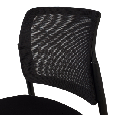 visitor chair black without arms mesh no armrests 10