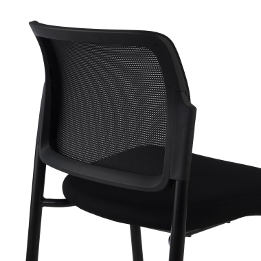 visitor chair black without arms mesh no armrests 11