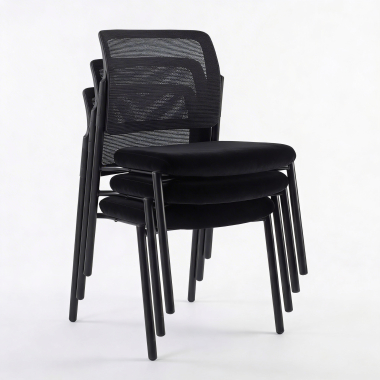 visitor chair black without arms mesh no armrests 12