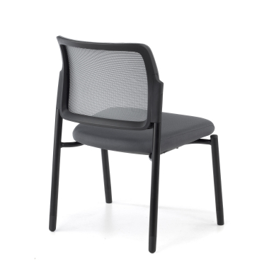 visitor chair gray without arms mesh no armrests 6