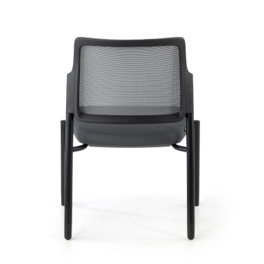 visitor chair gray without arms mesh no armrests 7