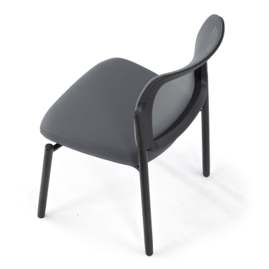 visitor chair gray without arms mesh no armrests 9