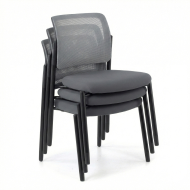 visitor chair gray without arms mesh no armrests 10