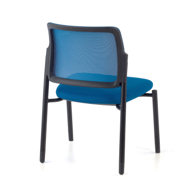visitor chair blue without arms mesh no armrests 6