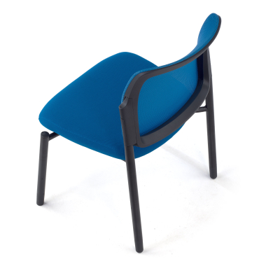 visitor chair blue without arms mesh no armrests 9