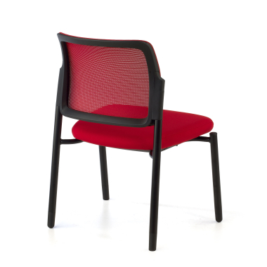 visitor chair red without arms mesh no armrests 6