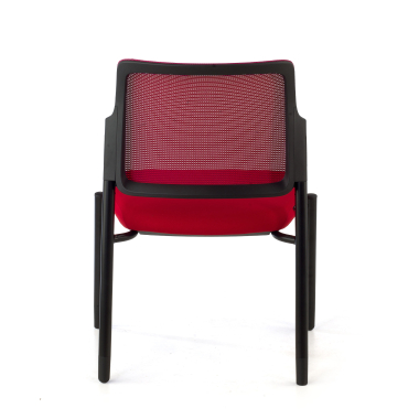 visitor chair red without arms mesh no armrests 7