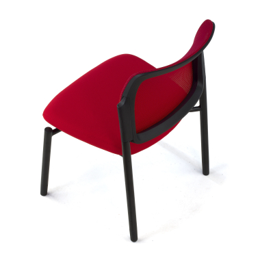 visitor chair red without arms mesh no armrests 9