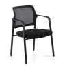 Conference chair Hermes with armrests, 4-leg base, wide seat, mesh backrest