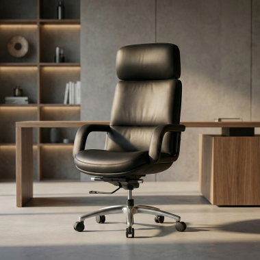 office chair black watson synthetic leather upholstered armrests 2