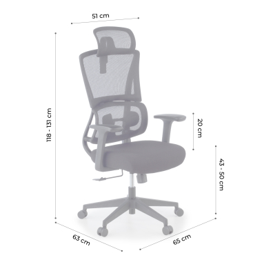 ergonomic chair black with headrest fabric fixed armrests double lumbar support headrest 13