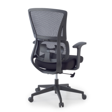 ergonomic chair black without headrest fabric fixed armrests double lumbar support 10