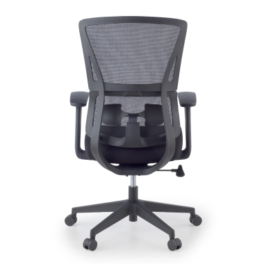 ergonomic chair black without headrest fabric fixed armrests double lumbar support 11