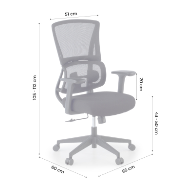 ergonomic chair black without headrest fabric fixed armrests double lumbar support 15