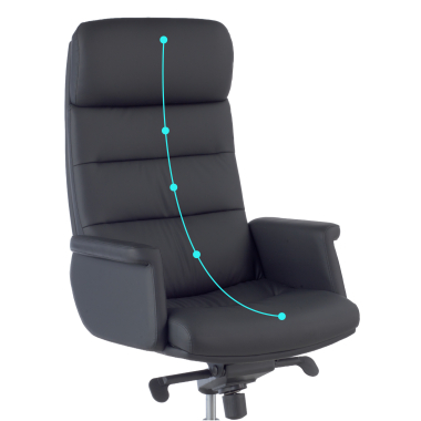 office chair black consul synthetic leather upholstered armrests 8