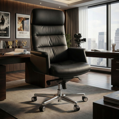 office chair black consul synthetic leather upholstered armrests 2