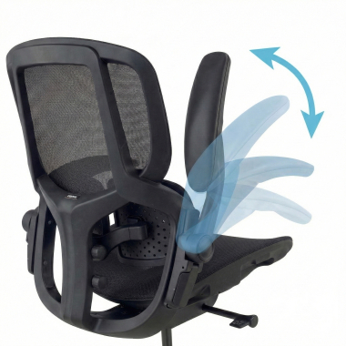 ergonomic chair black erghos one without headrest mesh 3d adjustable armrests double lumbar support 7