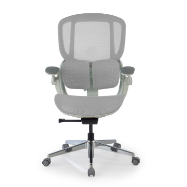 ergonomic chair white grey erghos one without headrest mesh 3d adjustable armrests double lumbar support 10