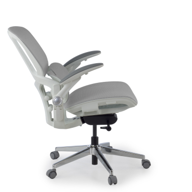 ergonomic chair white grey erghos one without headrest mesh 3d adjustable armrests double lumbar support 4