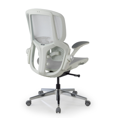 ergonomic chair white grey erghos one without headrest mesh 3d adjustable armrests double lumbar support 12