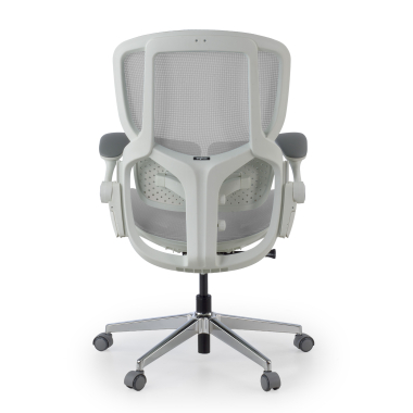 ergonomic chair white grey erghos one without headrest mesh 3d adjustable armrests double lumbar support 13