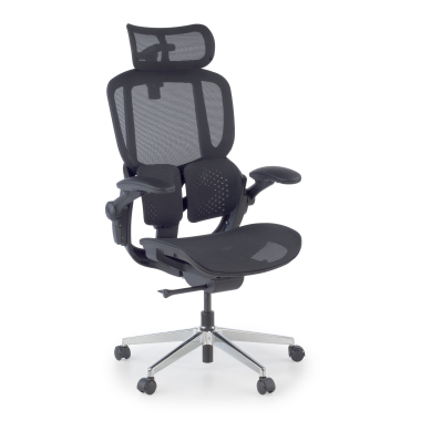ergonomic chair black erghos one with headrest mesh 3d adjustable armrests double lumbar support headrest 1