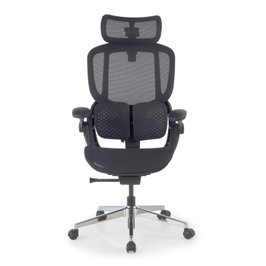 ergonomic chair black erghos one with headrest mesh 3d adjustable armrests double lumbar support headrest 5