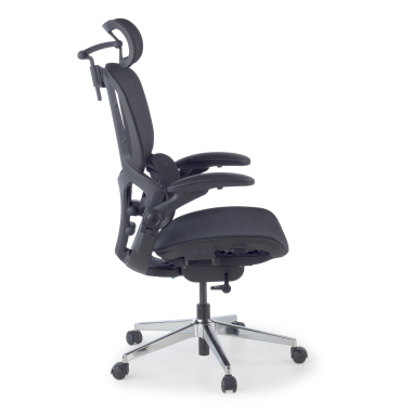 ergonomic chair black erghos one with headrest mesh 3d adjustable armrests double lumbar support headrest 3
