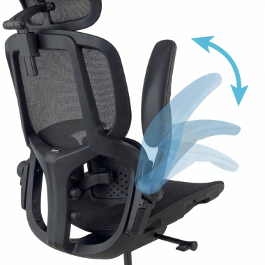 ergonomic chair black erghos one with headrest mesh 3d adjustable armrests double lumbar support headrest 6