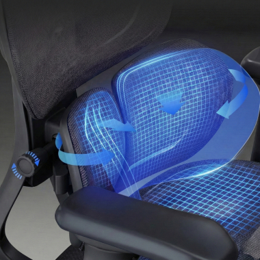 ergonomic chair black erghos one with headrest mesh 3d adjustable armrests double lumbar support headrest 8