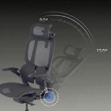 ergonomic chair black erghos one with headrest mesh 3d adjustable armrests double lumbar support headrest 10