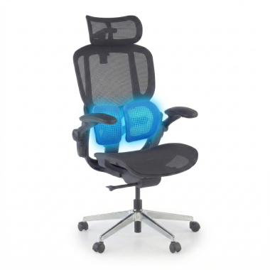 ergonomic chair black erghos one with headrest mesh 3d adjustable armrests double lumbar support headrest 7