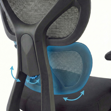 ergonomic chair black erghos air fabric 3d adjustable armrests lumbar support headrest 7