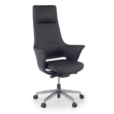 office chair black dortmund synthetic leather upholstered armrests 1
