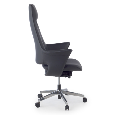 office chair black dortmund synthetic leather upholstered armrests 4
