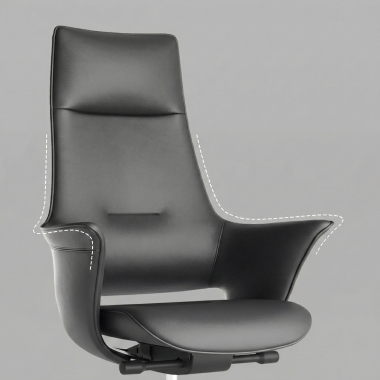 office chair black dortmund synthetic leather upholstered armrests 8